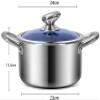 BOMMEL Pots,Nonstick Saucepan Soup Pot Pastastainless Steel Cooking Pot with See Through Lid Easy Clean Pasta Pot (Color : A, Size : 24Cm) view 2