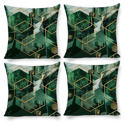 Set of 4 Colorful Abstract Mid Pillow Covers 20 x 20-Inch Century Watercolor Geometric Marble Tie Dye Outdoor Sofa Throw Pillows Cover for Couch Living Room Bed