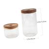 Cabilock 2pcs Transparent Sealed Storage Jar Airtight Food Container for Tea Candy Honey and Seasoning High Borosilicate Kitchen Organizer view 3