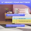 PayLessHere | 10 Inch Twin Mattress | Medium Firm Gel Memory Foam Mattress | White | with Washable Zipper Cover | for Pressure-Relieving Cool Sleep | Bed in a Box, CertiPUR-US Certified view 4