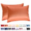 100% Cotton King Pillowcases Set of 2, Deep Dream 600 Thread Count Pillow Cases, 20x36 Inches, Super Soft and Breathable Envelope Closure (Orange) view 1