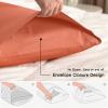 100% Cotton King Pillowcases Set of 2, Deep Dream 600 Thread Count Pillow Cases, 20x36 Inches, Super Soft and Breathable Envelope Closure (Orange) view 3