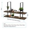 DMCHENGMA Retro Industrial Restaurant Iron Solid Wood Ceiling Shelf, Hanging Floating Shelves, 2 Tier Shelving Bar Hanging Decoration Storage Racks (Size : 150x30x80cm) view 2