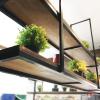 DMCHENGMA Retro Industrial Restaurant Iron Solid Wood Ceiling Shelf, Hanging Floating Shelves, 2 Tier Shelving Bar Hanging Decoration Storage Racks (Size : 150x30x80cm) view 3