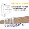 48 Pieces Transparent Clear Tablecloth Clips, Plastic Table Cloth ClipsWindproof Table Cover Holder ClampsTable Cloth Holder for Christmas Home Wedding Party Indoor Outdoor Camping Picnic (Large) view 3