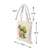 15" L x 16" H Reusable Canvas Mushroom Tote Bag,Grocery Bag,Beach Bag,Shopping Bag view 2