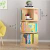 PAASHE 360 Rotation Bookshelf Student Study Bedroom Bookcase Children Storage Painting Bookshelves Multi-Layer Rack Bookcase view 3