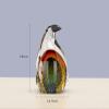 DECRZPB Glass Figurine Penguin Handmade Blown Crystal Glass Paperweights Glaze Art for Table Ornaments Home Decor view 2