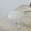 DECRZPB Handmade Glass White Jellyfish Figurine Blown Glass Coloured Glaze Paperweights Birthday Gift Table Ornaments Home Decor view 2