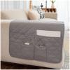 AWAV Sofa Armrest Organizer with 6 Pockets Armchair Organiser Soft Anti-slip Armchair Storage Bag Bedside Pocket for Phone Magazine Books Glasses Drinker Snack, Space Saver Bag (Grey) view 1