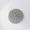3 in Silver Metal Rhinestones Flower Brooch Chair Sash Pin Party Events Home Decoration view 2