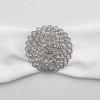 3 in Silver Metal Rhinestones Flower Brooch Chair Sash Pin Party Events Home Decoration view 4