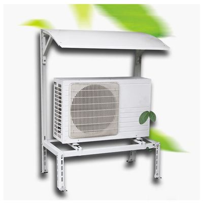 Air Conditioner External Unit Floor Bracket, with AC Rain Cover Mini Split Ground Mounting Bracket for Outdoor AC Unit, Air Handler Stand Heat Pump Base Stand Shelf