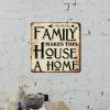 ArogGeld Inspiring Bible Scripture Metal Sign Family Makes This House A Home Metal Wall Art Decorative Home Wall Art Novelty Wall Plaque Poster for Beer Club Bar Pub Cafe Man Cave 15.2x15.2in view 3