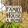 ArogGeld Inspiring Bible Scripture Metal Sign Family Makes This House A Home Metal Wall Art Decorative Home Wall Art Novelty Wall Plaque Poster for Beer Club Bar Pub Cafe Man Cave 15.2x15.2in view 4