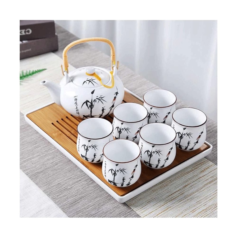 OLOTU Handmade Tea Set The Whole Sset is Simple Porcelain Glaze Color Kung Fu Tea Set Health Tea Cup Set Large Capacity