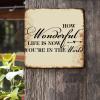 ArogGeld Metal Sign How Wonderful Life is Now You're in The World Aluminum Sign Positive Family Prayer Poster Wall Art Decor Artistic Wall Sign Decor for Bathroom Garden Home Decor Cafe 15.2x15.2in view 2