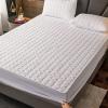 FCLDESHOP Mattress Cover,Thick Quilted Quilting Bed Sheets, Bedroom Hotel Solid Color Non-Slip Mattress Cover Mattress Toppers Pillowcase,White,120cmx200cm (3pcs) view 1