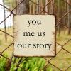 ArogGeld Religious Christian Saying Metal Sign You Me Us Our Story Metal Tin Sign Decorative Wall Art Bright Wall Sign Decor for Home Bar Coffee Shop Man Cave She Shed 15.2x15.2in view 4