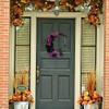 Halloween Moon Wreaths for Front Door-Fall Autumn Wreath Garland, Artificial Flower Wrieaths for Party Home Indoor Outdoor Window Wall view 2