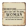 ArogGeld Therefore The Lord Himself Will Give You A Sign Metal Sign Inspiration Christian Quote Aluminum Sign Decorative Home Wall Art Novelty Plaque Sign Decor for Home Pub Bar Man Cave 10x10in view 1