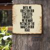ArogGeld Distressed Sayings Lettering Metal Sign Until We Question Our Stressful Thoughts Metal Wall Art Decorative Home Wall Art Abstract Plaque Sign Decor for Bars s Cafes Pubs 15.2x15.2in view 2