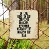 ArogGeld Distressed Sayings Lettering Metal Sign Until We Question Our Stressful Thoughts Metal Wall Art Decorative Home Wall Art Abstract Plaque Sign Decor for Bars s Cafes Pubs 15.2x15.2in view 4