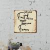 ArogGeld Let Your Faith Be Bigger Than Your Fears Tin Sign Distressed Heart Warming Metal Wall Art Home Sign Wall Decor Unique Metal Plaque Sign for Bars Home Beer Man Cave Garage 15.2x15.2in view 3