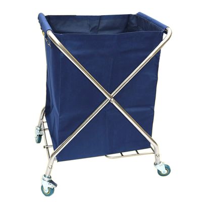 Multi-Function Storage Trolley Organizer Cart Folding Laundry Trolley, Laundry Basket Sorter 4 Wheels, Housekeeping Carts Laundry Hamper with Removable Fabric Bags for Dirty Clothes Storage ( Color :