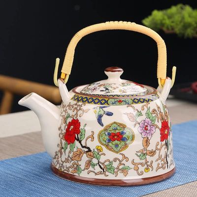 900ml pot large ceramic Capacity porcelain teapot with filter water chinese kung fu kettle teaware drinkware kettle green tea (Color : 9)