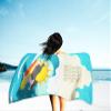 Caroline's Treasures MLM1219TWL3060 Surfer Dog Black English Springer Spaniel Premium Beach Towel Oversized Towel Beach Blanket, Pool, Beach Essentials, Yoga, Premium Bath Towel, Quick Dry Plush view 3