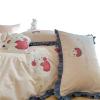 MBETA Cute Girl Heart Skin-Friendly Bedding Pure Cotton Washed Cotton Embroidery Three or Four Piece Suit Home Textile BB Too view 3