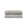 Cozy Earth Ribbed Bath Towel Set - 60% Cotton 40% Viscose from Bamboo Bathroom Towels - Soft & Absorbent Textured Ribbed Pattern - 2 Pack Light Grey view 1