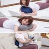 1 MIDDLE ONE Round Cylinder Bolster Pillow with Removable Velvet Cover, Tube Roll Cervical Pillow for Head, Neck, Back and Legs Support, 13"x 6", Blue view 4