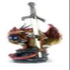 Ain't It Nice Dragon Statue with Medieval Sword and Crystal Ball - Collectible Dragon Figurine, Red - 4(L) 3.5(W) 7(H) inches view 1