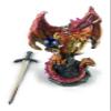 Ain't It Nice Dragon Statue with Medieval Sword and Crystal Ball - Collectible Dragon Figurine, Red - 4(L) 3.5(W) 7(H) inches view 4