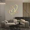 Double Heart, Custom Metal Wall Art, Modern Home Decoration, Metal Wall Decor, Housewarming Gift, Custom Metal Signs, Personalized Metal Signs, House Decor (Double Heart) view 1