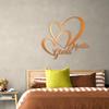 Double Heart, Custom Metal Wall Art, Modern Home Decoration, Metal Wall Decor, Housewarming Gift, Custom Metal Signs, Personalized Metal Signs, House Decor (Double Heart) view 3