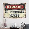 CakJuice Tapestries Room Decor Beware of Friesian Horse Tapestry Earthy Room Decor Tapestry Wall Art (Size : 100X150CM) view 2