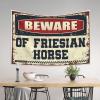 CakJuice Tapestries Room Decor Beware of Friesian Horse Tapestry Earthy Room Decor Tapestry Wall Art (Size : 100X150CM) view 3