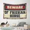 CakJuice Tapestries Room Decor Beware of Friesian Horse Tapestry Earthy Room Decor Tapestry Wall Art (Size : 100X150CM) view 4