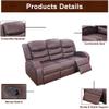 A Ainehome Luxury Recliner Sofa Living Room Furniture Set Reclining Couch Rv Sofa Chair Loveseat Recliner Couches (B-Brownish red Leather, Sofa), Sofa (3 seater) view 4