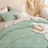 Andency Full Comforter Sets Sage Green, Boho Lightweight and Fluffy Bedding Set for Full Bed, 3 Pieces Tufted Farmhouse Design for All Seasons (79x90Inches, 1 Comforter and 2 Pillow Shams) view 4