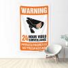 CakJuice Small Wall Tapestry 24 Hour Video Surveillance Sign Tapestry Room Decorations Tapestry Aesthetic (Size : 100X150CM) view 1