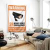 CakJuice Small Wall Tapestry 24 Hour Video Surveillance Sign Tapestry Room Decorations Tapestry Aesthetic (Size : 100X150CM) view 2