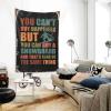 Stuff for Your Room You Can't Buy Happiness But You Can Buy A Snowboard Tapestry Funny Kitchen Decor Man Cave Decorations (Size : 100X150CM) view 2