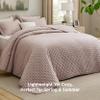 Bedsure Twin/Twin XL Quilt Bedspread, Lightweight Comforter, Dusty Rose view 2