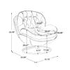 360 Swivel Chair Sofa Chair with Ottoman Set, Lounge Chair with Metal Base Frame & Footrest, Velvet Accent Chair TV Chair Upholstered Arm Chair Single Sofa for Living Room Bedroom Office, Gray view 3