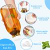4 Pack 1 Liter Glass Milk Bottles w Scale, 100% Airtight Heavy Duty Screw Lid - 32 Oz Drinking Jars w 2 Pour Spouts - Glass Bottles for Milk, Honey, Jam, Creamer - Dishwasher Safe(Extra 2 Lids) view 3