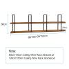 DMCHENGMA Ceiling Pot Pan Rack Decorative Rectangular Mounted Storage Shelf for Home, Restaurant Kitchen Cookware Utensils Books Household Hanging Floating Shelves (Size : 120x30x80cm) view 2